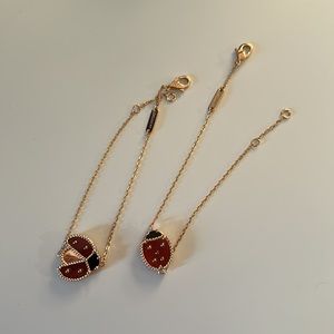 VCA Style Ladybug Bracelets Rose Gold